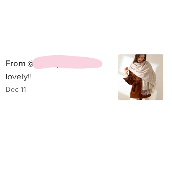 Beige Cream Wide Shawl Scarf With Tassels - Picture 6 of 6